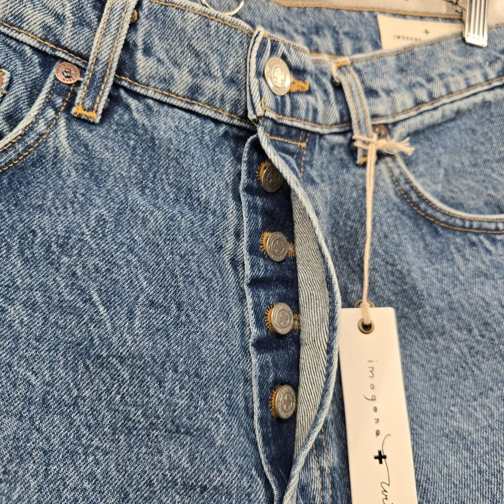 NWT Imogene + Willie Womens 28 Edie Mayfield Jeans Blue High Rise Straight Leg